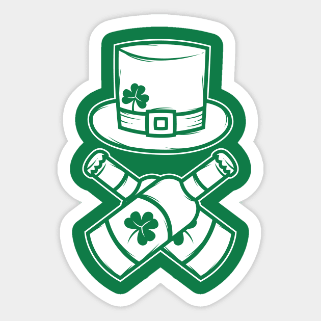 St. Patty's Crossbones Sticker by krisren28